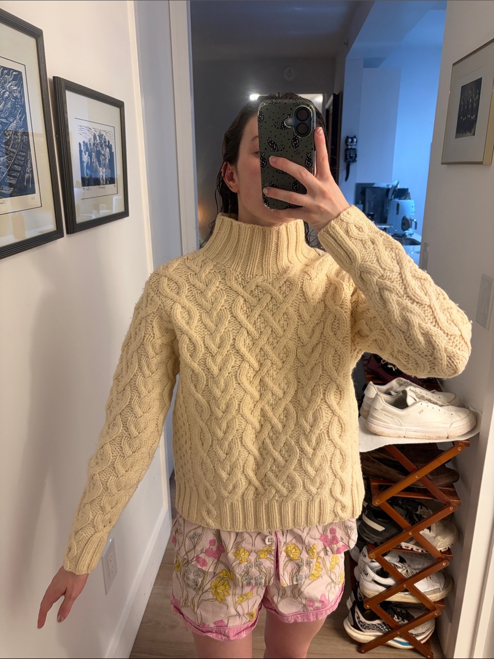 J. Crew Cream Cable Knit Turtleneck Sweater - Picture 11 of 11